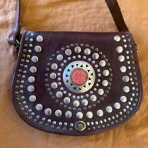 Pure Genuine Leather Berbère Moroccan Handmade Messenger/Crossbody Bag